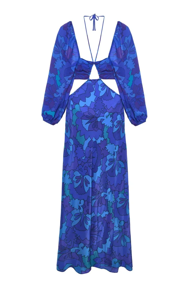 RIXO Dresses Kamilla Looking Glass Blue 8211 Women RIXO Dresses Kamilla Looking Glass Blue 8211 Women