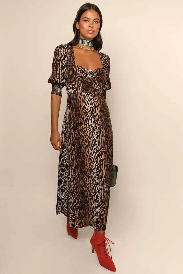 RIXO Dresses Karen Bohemia Leopard 8211 Women RIXO Dresses Karen Bohemia Leopard 8211 Women