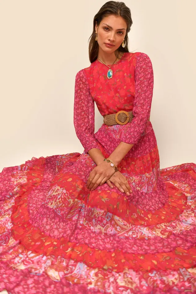 RIXO Dresses Kristen Havana Floral Plum Mix 8211 Women RIXO Dresses Kristen Havana Floral Plum Mix 8211 Women