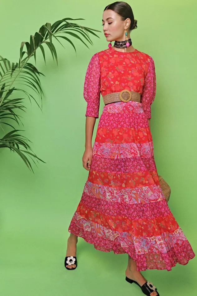 RIXO Dresses Kristen Havana Floral Plum Mix 8211 Women RIXO Dresses Kristen Havana Floral Plum Mix 8211 Women