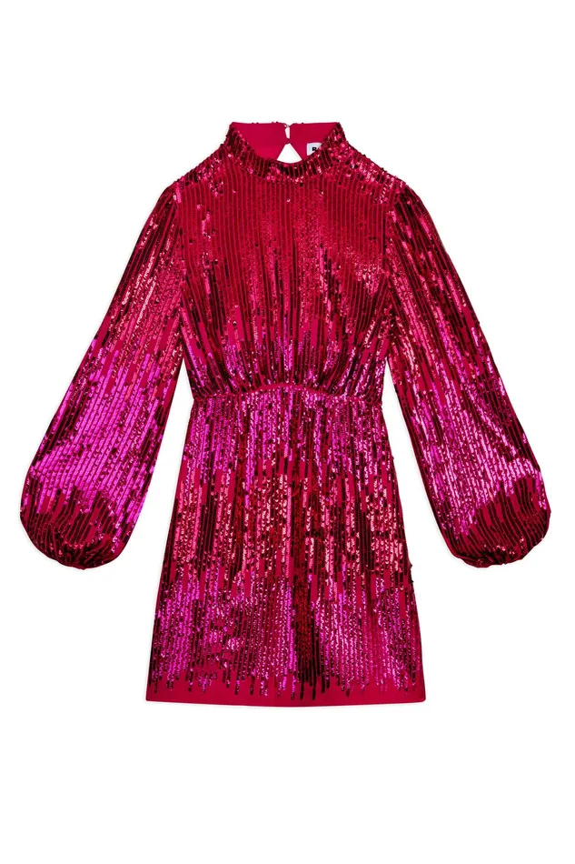 RIXO Dresses Lara Hot Pink Sequin 8211 Women RIXO Dresses Lara Hot Pink Sequin 8211 Women