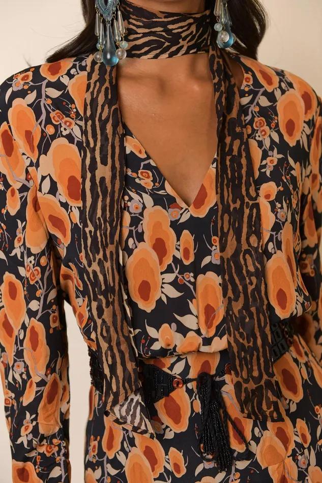 RIXO Dresses Lilian Sienna Starlet Floral Leopard Mix 8211 Women RIXO Dresses Lilian Sienna Starlet Floral Leopard Mix 8211 Women