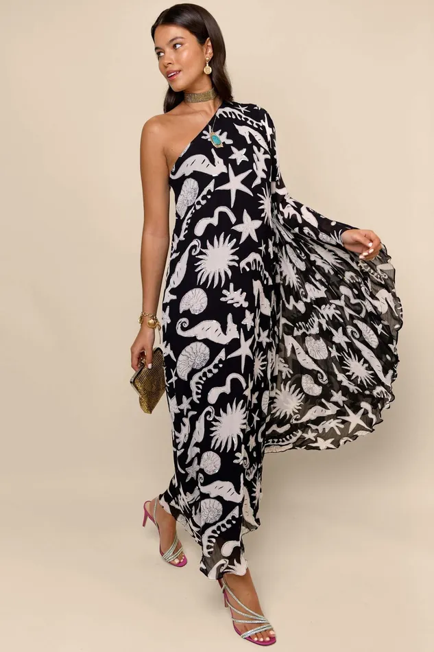 RIXO Dresses Liza Sequin Ocean Black 8211 Women