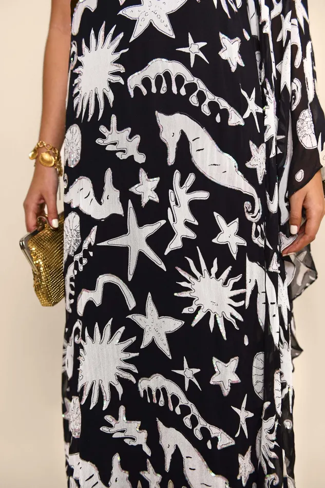 RIXO Dresses Liza Sequin Ocean Black 8211 Women