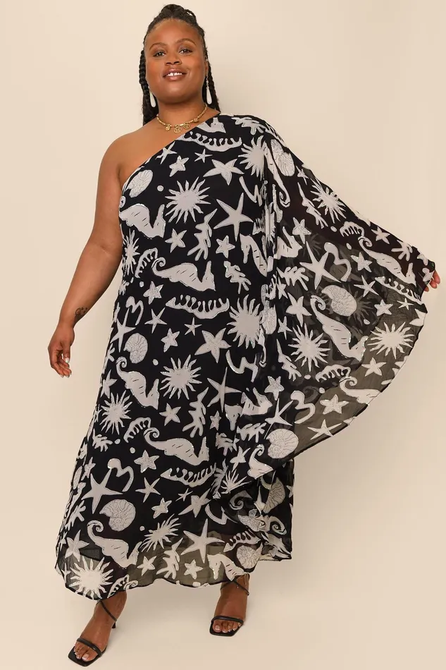 RIXO Dresses Liza Sequin Ocean Black 8211 Women