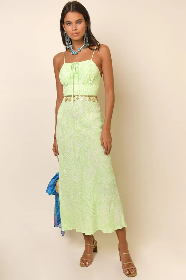 RIXO Dresses Maeve Green Marble Zebra 8211 Women
