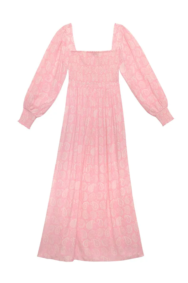 RIXO Dresses Marianne Paisley Stamp Pink 8211 Women RIXO Dresses Marianne Paisley Stamp Pink 8211 Women