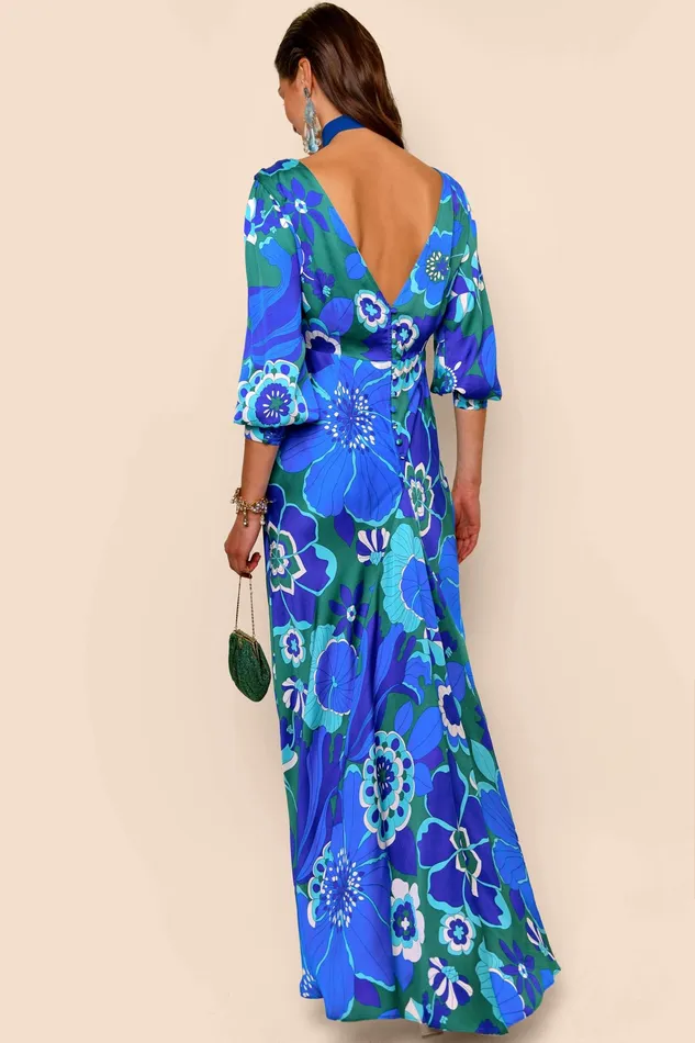 RIXO Dresses Marni Retro Floral Blue 8211 Women RIXO Dresses Marni Retro Floral Blue 8211 Women
