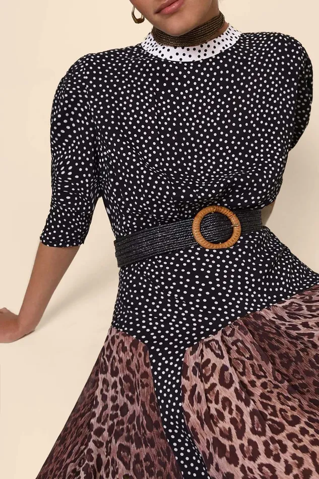 RIXO Dresses Meg Leopard Polka Dot 8211 Women RIXO Dresses Meg Leopard Polka Dot 8211 Women