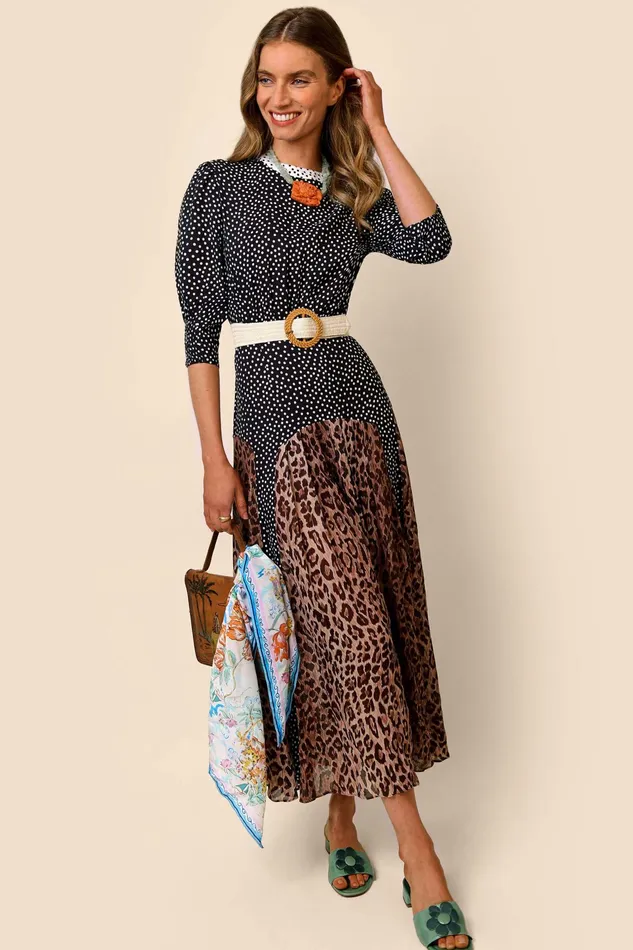RIXO Dresses Meg Leopard Polka Dot 8211 Women RIXO Dresses Meg Leopard Polka Dot 8211 Women