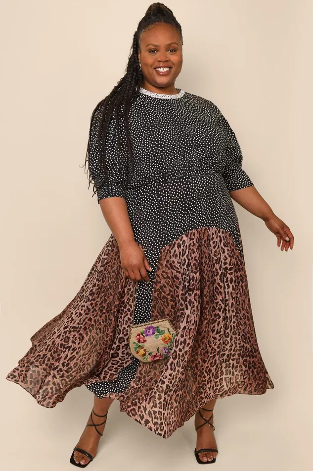 RIXO Dresses Meg Leopard Polka Dot 8211 Women RIXO Dresses Meg Leopard Polka Dot 8211 Women
