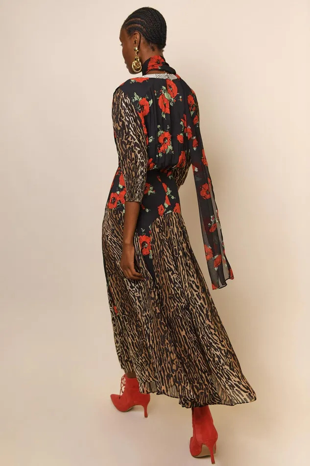 RIXO Dresses Meg Poppy Leopard Mix 8211 Women RIXO Dresses Meg Poppy Leopard Mix 8211 Women