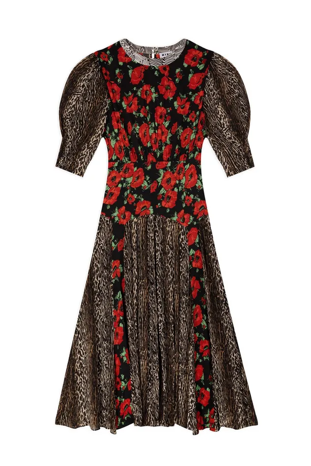 RIXO Dresses Meg Poppy Leopard Mix 8211 Women RIXO Dresses Meg Poppy Leopard Mix 8211 Women