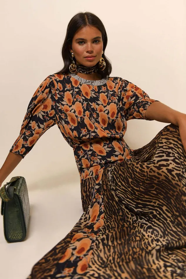 RIXO Dresses Meg Sienna Starlet Floral Leopard Mix 8211 Women RIXO Dresses Meg Sienna Starlet Floral Leopard Mix 8211 Women