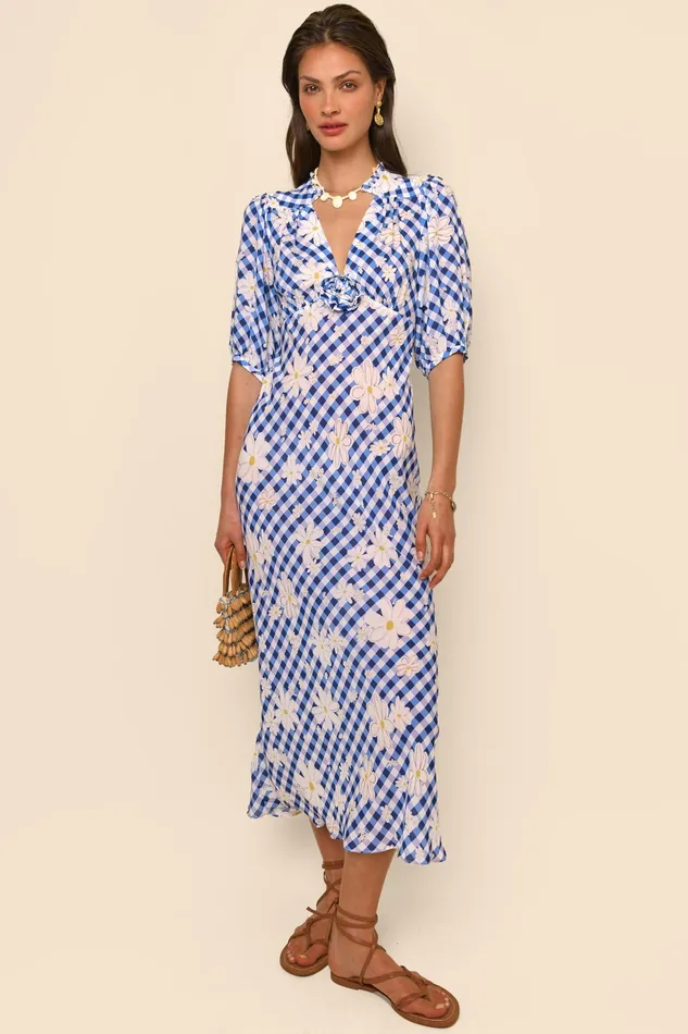 RIXO Dresses Nicolette Riviera Daisy Check 8211 Women