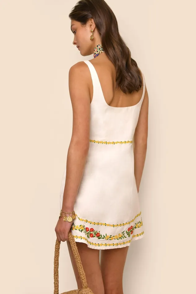 RIXO Dresses Ronan Summer Embroidery Cream 8211 Women