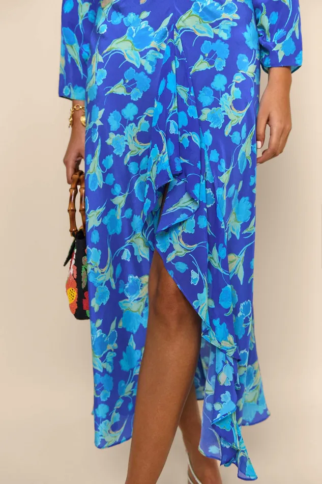 RIXO Dresses Rose Fontainhas Floral Cobalt 8211 Women RIXO Dresses Rose Fontainhas Floral Cobalt 8211 Women