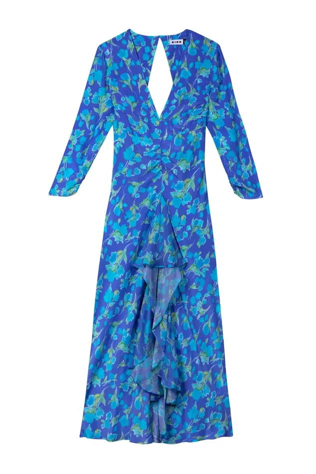 RIXO Dresses Rose Fontainhas Floral Cobalt 8211 Women RIXO Dresses Rose Fontainhas Floral Cobalt 8211 Women