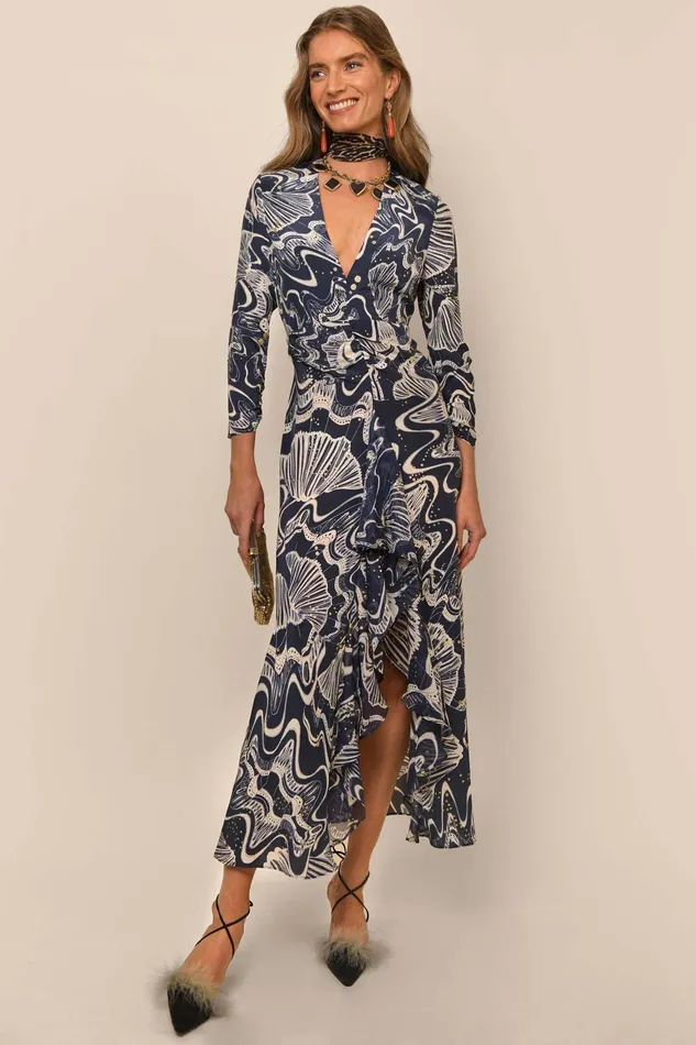 RIXO Dresses Rose Navy Glitter Psychedelic Shell 8211 Women RIXO Dresses Rose Navy Glitter Psychedelic Shell 8211 Women