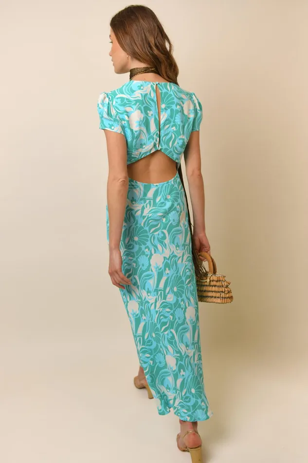 RIXO Dresses Tallulah Green Abstract Shells 8211 Women RIXO Dresses Tallulah Green Abstract Shells 8211 Women