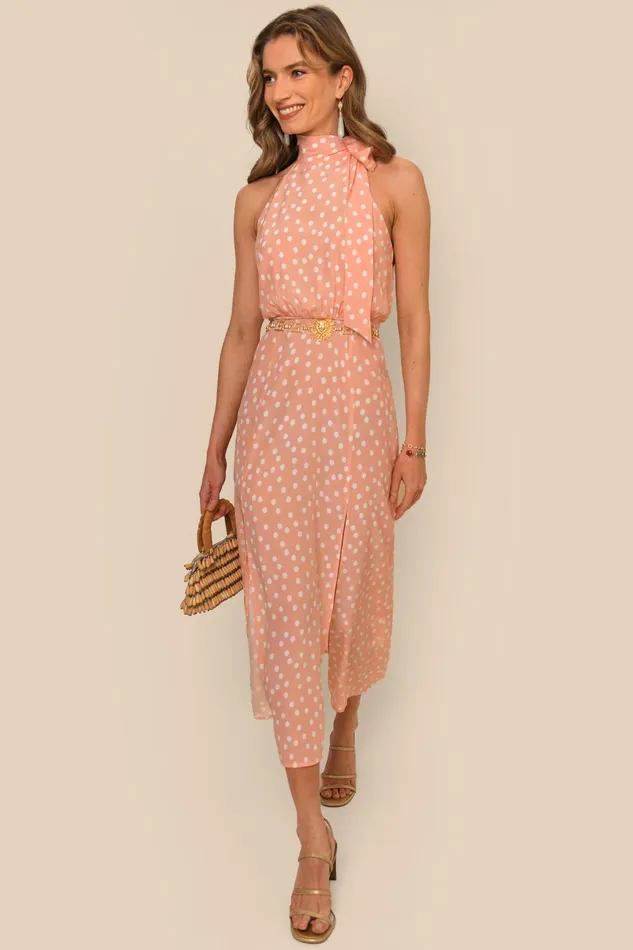 RIXO Dresses Valerie Marilyn Spot Pink 8211 Women