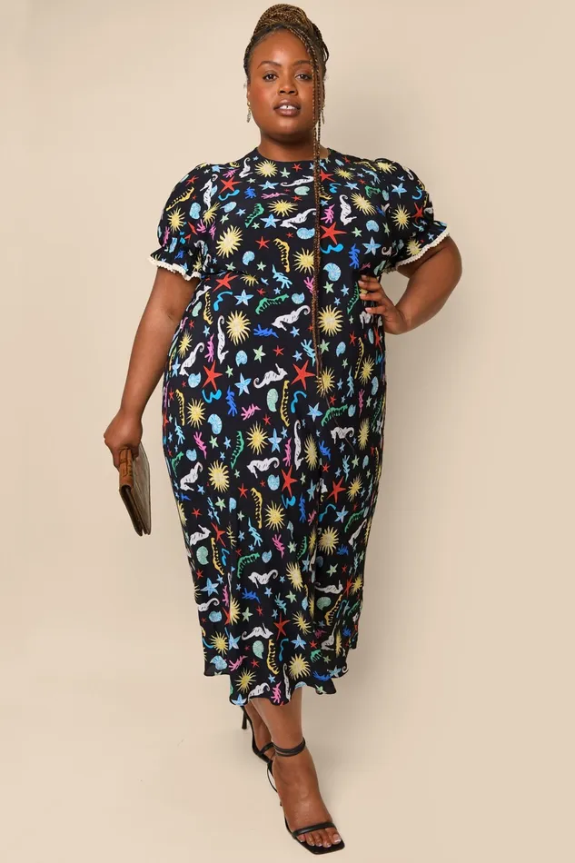 RIXO Dresses Venice Ocean Black 8211 Women RIXO Dresses Venice Ocean Black 8211 Women