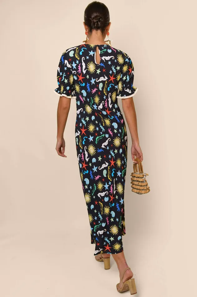 RIXO Dresses Venice Ocean Black 8211 Women RIXO Dresses Venice Ocean Black 8211 Women