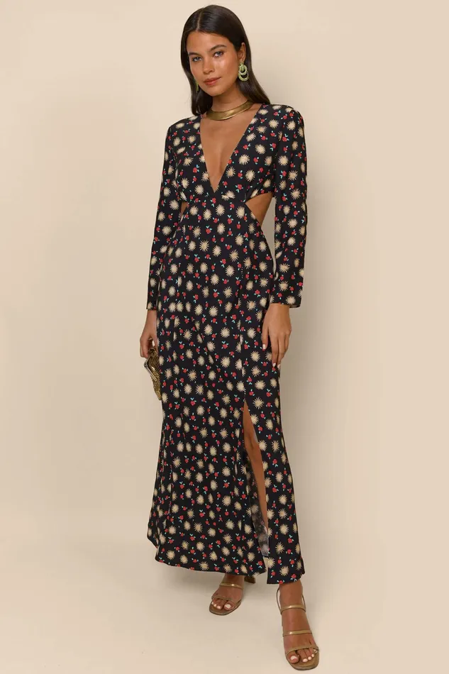 RIXO Dresses Zora Sun Petal Black 8211 Women