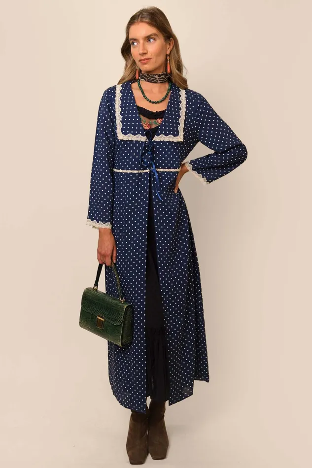 RIXO Outerwear Mallory Polka Dot Navy 8211 Women RIXO Outerwear Mallory Polka Dot Navy 8211 Women