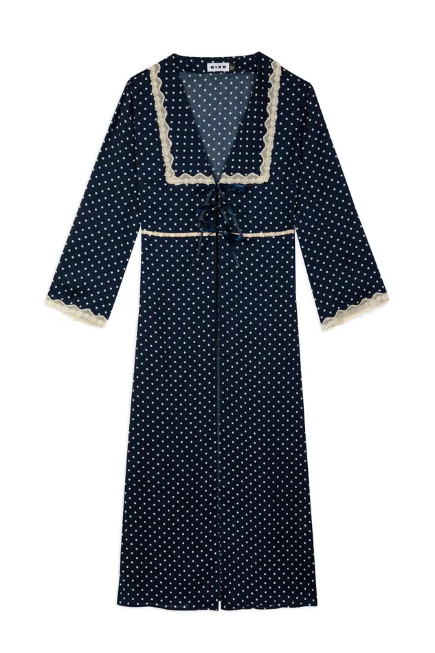 RIXO Outerwear Mallory Polka Dot Navy 8211 Women RIXO Outerwear Mallory Polka Dot Navy 8211 Women