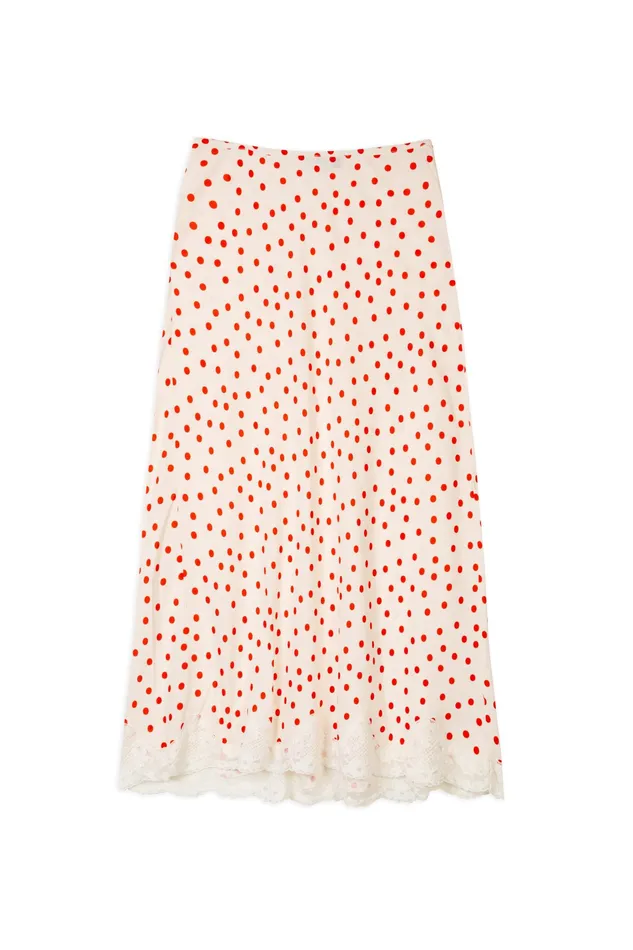 RIXO Skirts Crystal Red Flamenco Spot 8211 Women RIXO Skirts Crystal Red Flamenco Spot 8211 Women