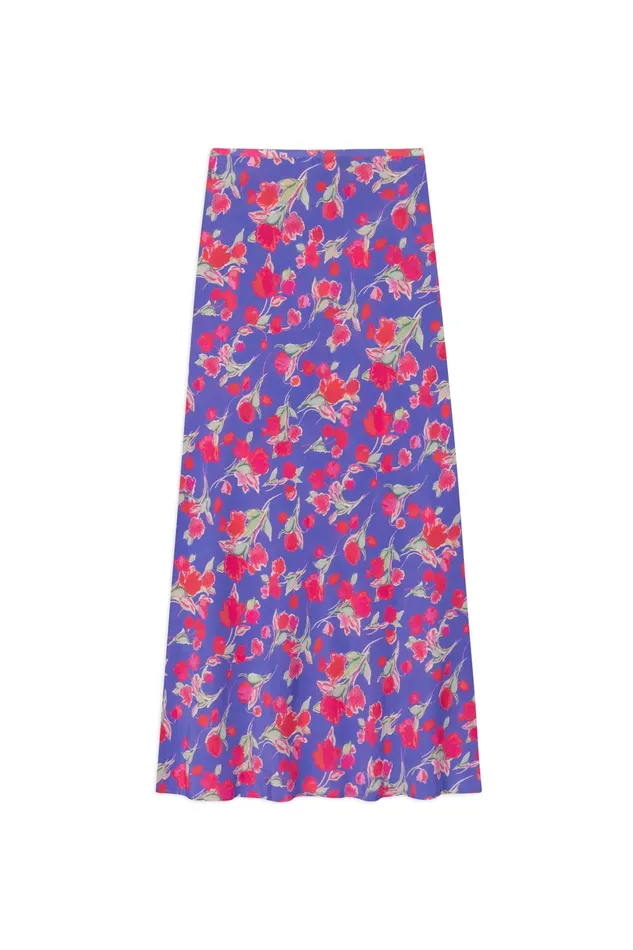 RIXO Skirts Kelly Fontainhas Floral Iris 8211 Women