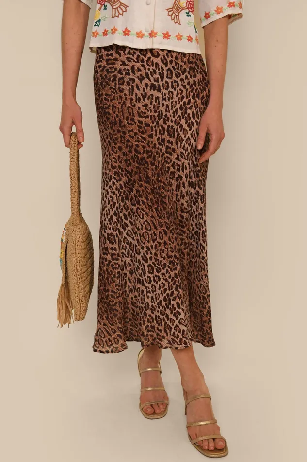 RIXO Skirts Kelly Leopard 8211 Women