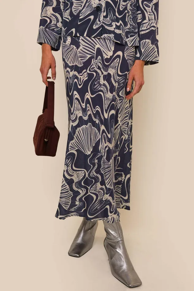 RIXO Skirts Kelly Navy Psychedelic Shell 8211 Women RIXO Skirts Kelly Navy Psychedelic Shell 8211 Women