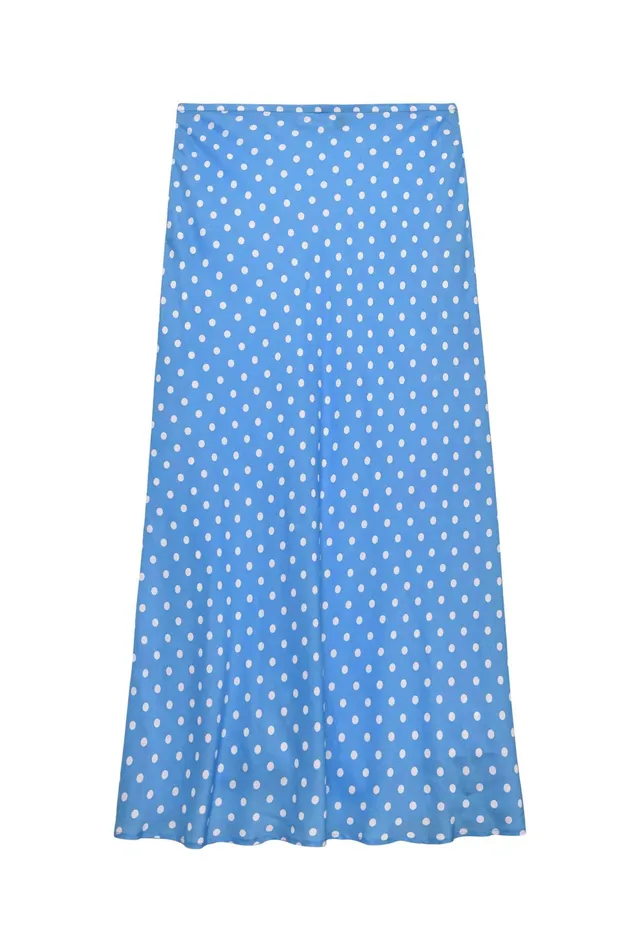 RIXO Skirts Kelly Polka Dot Blue 8211 Women