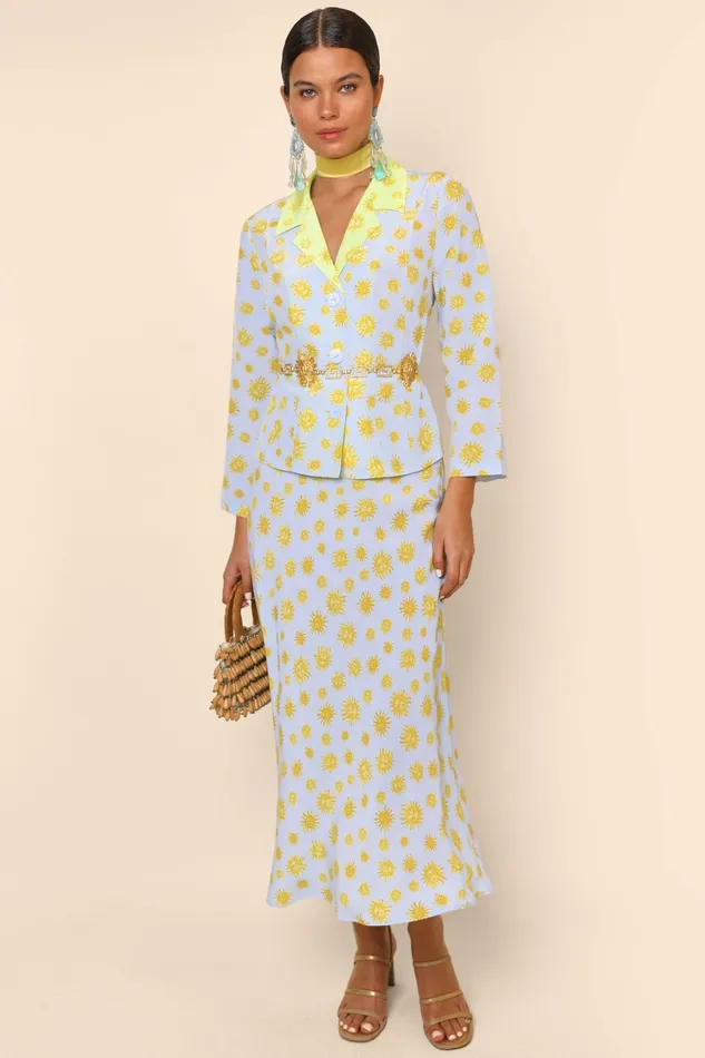 RIXO Skirts Kelly Sunshine Blue 8211 Women