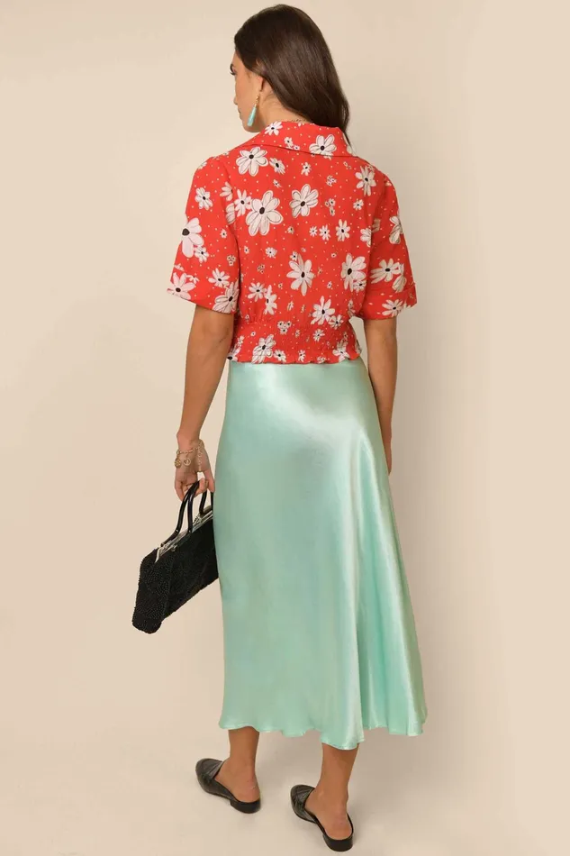 RIXO Tops Bina Red Polka Dot Daisy 8211 Women RIXO Tops Bina Red Polka Dot Daisy 8211 Women