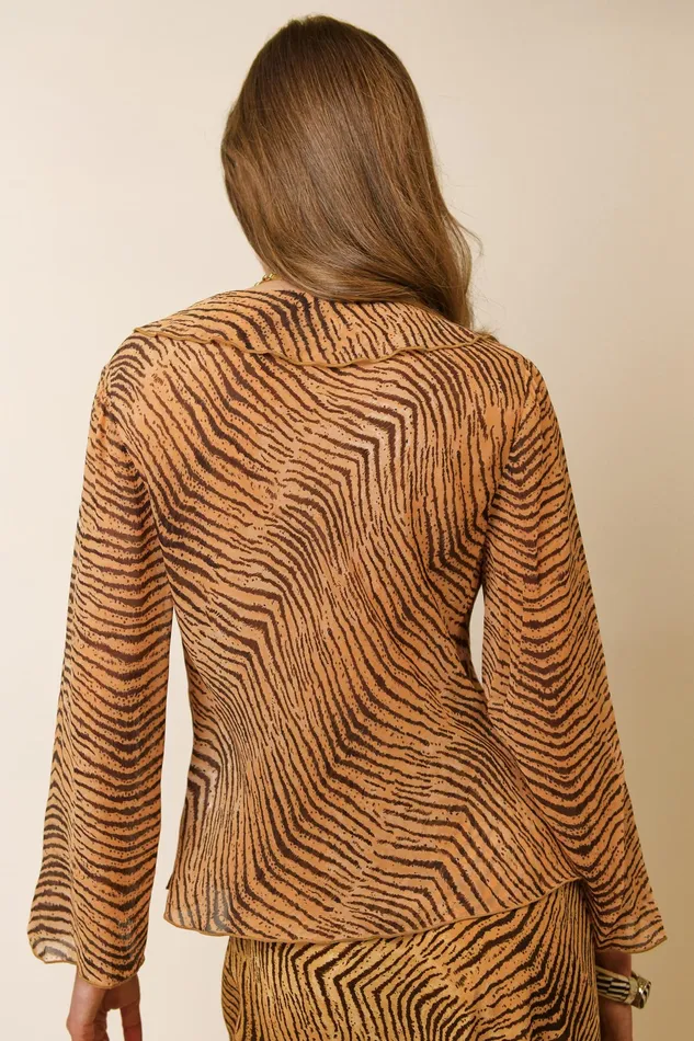 RIXO Tops Darwin Sepia Tiger 8211 Women