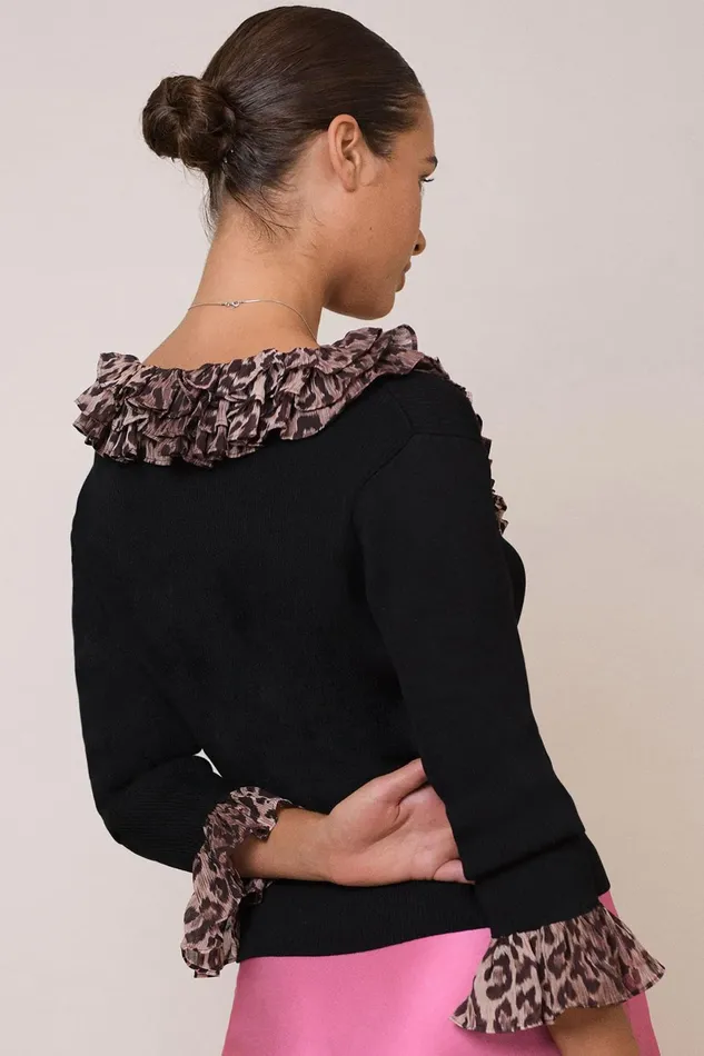 RIXO Tops Laurel Black Leopard Mix 8211 Women RIXO Tops Laurel Black Leopard Mix 8211 Women