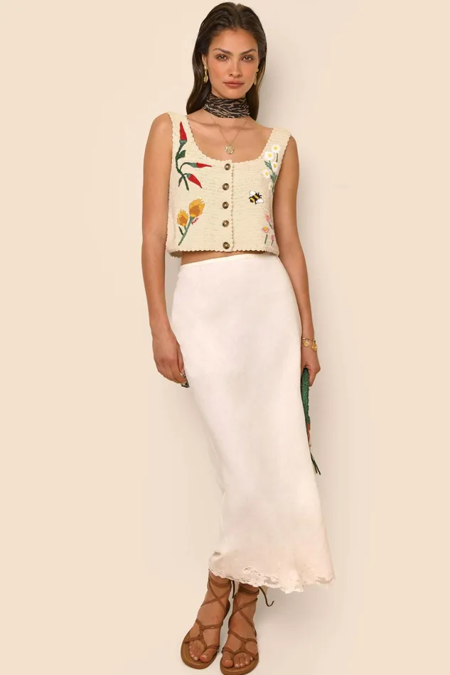 RIXO Tops Luma Chili Embroidery Cream 8211 Women RIXO Tops Luma Chili Embroidery Cream 8211 Women