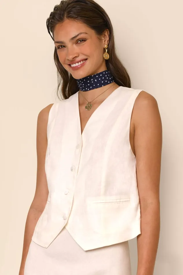 RIXO Tops Norah Cream 8211 Women RIXO Tops Norah Cream 8211 Women