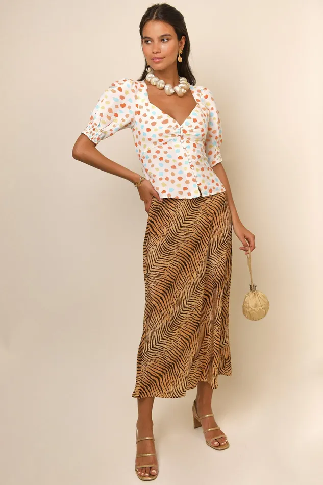 RIXO Tops Palma Multi Spaced Tulip 8211 Women RIXO Tops Palma Multi Spaced Tulip 8211 Women