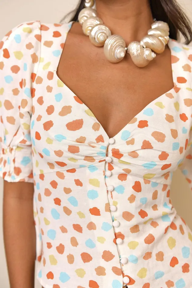 RIXO Tops Palma Multi Spaced Tulip 8211 Women RIXO Tops Palma Multi Spaced Tulip 8211 Women