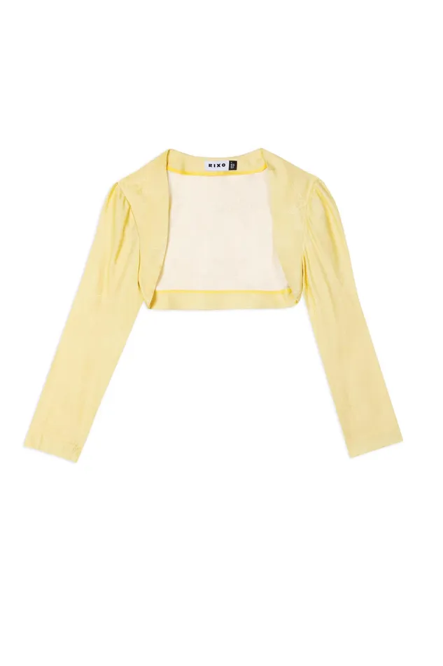 RIXO Tops Tahlia Starfish Jacquard Lemon 8211 Women RIXO Tops Tahlia Starfish Jacquard Lemon 8211 Women