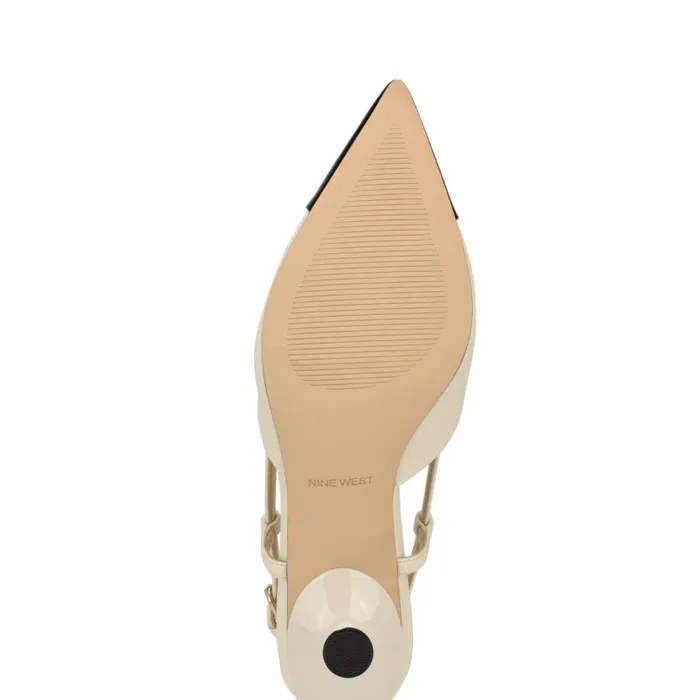 Rizzy Cap Toe Slingbacks Ivory Women Nine West Heels
