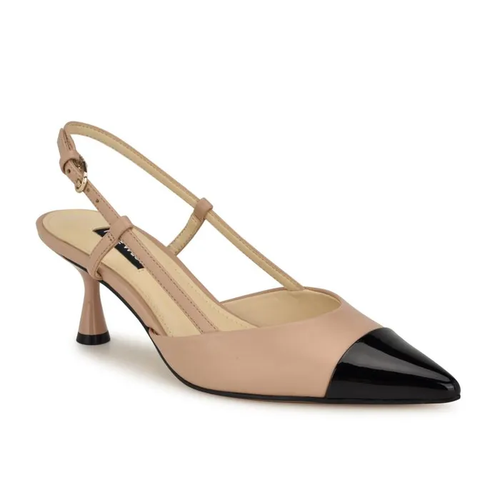 Rizzy Cap Toe Slingbacks Natural Women Nine West Heels