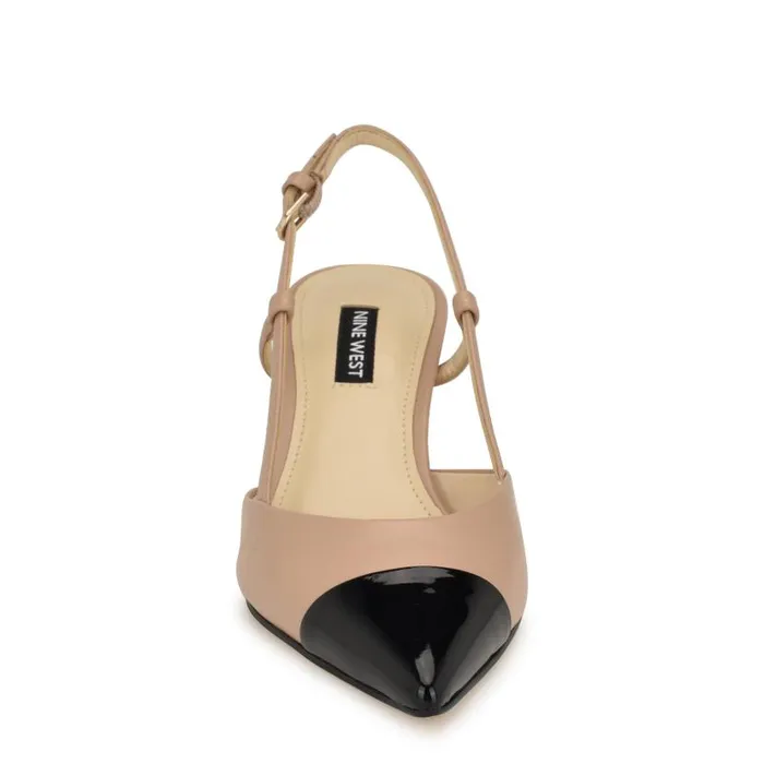 Rizzy Cap Toe Slingbacks Natural Women Nine West Heels