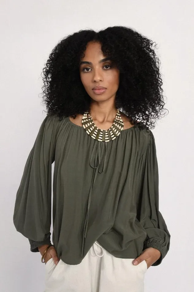 Romantic Blouse KHAKI Women Molly Bracken Blouses
