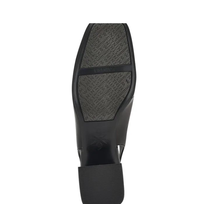 Roslin 92159 Block Heel Pumps Black Patent Women Nine West Heels