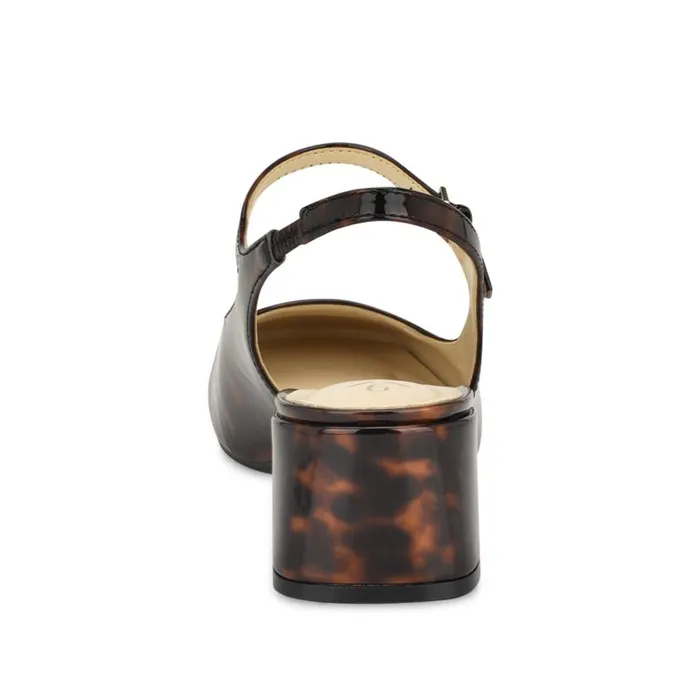 Roslin 92159 Block Heel Pumps Tortoise Patent Women Nine West Heels